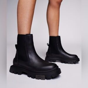 Leather Chelsea Boots Boots Hugo Boss Red Black Chelsea Boot Full size 9